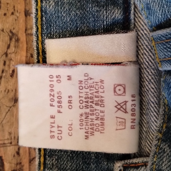 Vtg 90s Lucky Brand Jeans Juniper Flare 14/32 USA by Gene Montesano blue euc - Picture 7 of 16